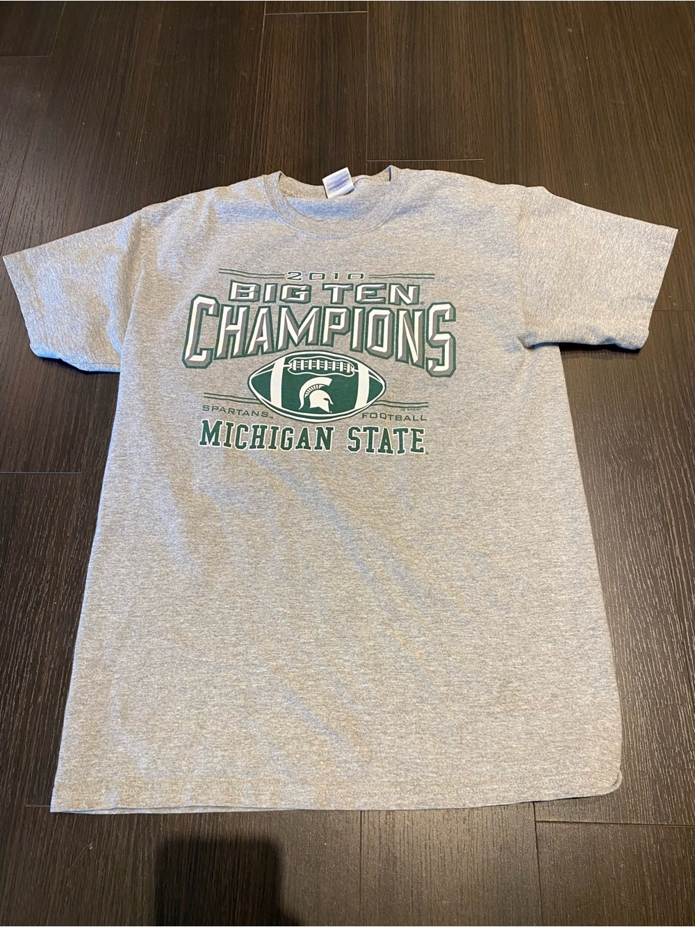 Michigan State 2010 Big Ten Champions Medium Gray T-Shirt
